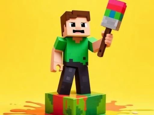 BTS Minecraft Coloring Time unblocked game thumbnail