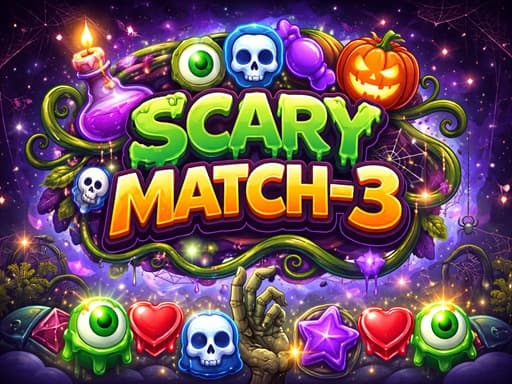 Scary Match 3 unblocked game thumbnail