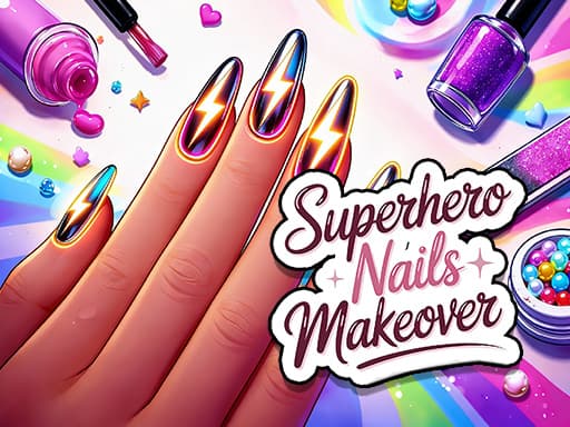Superhero Nails Makeover unblocked game thumbnail