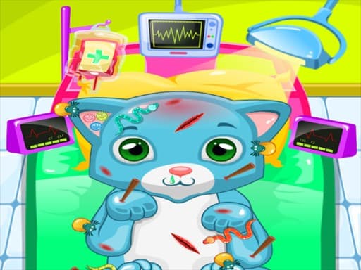 ASMR Cat Doctor Clinic unblocked game thumbnail