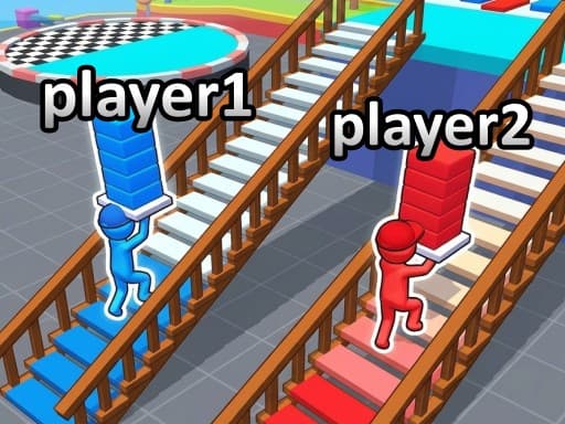 Stairs Races For 2 Players unblocked game thumbnail