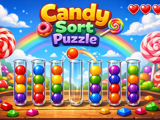 Candy Merge Sort unblocked game thumbnail