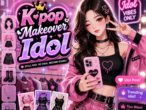 K pop Makeover Idol unblocked game thumbnail