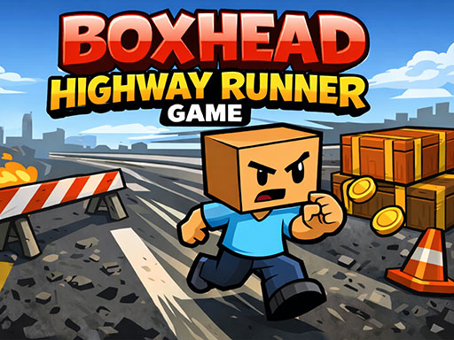 Boxhead Highway Runner Game unblocked game thumbnail