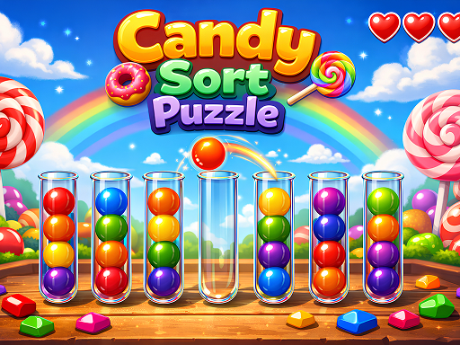 Candy Merge Sort unblocked game thumbnail